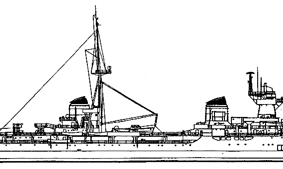 Крейсер СССР Kerch [Cruiser] - чертежи, габариты, рисунки